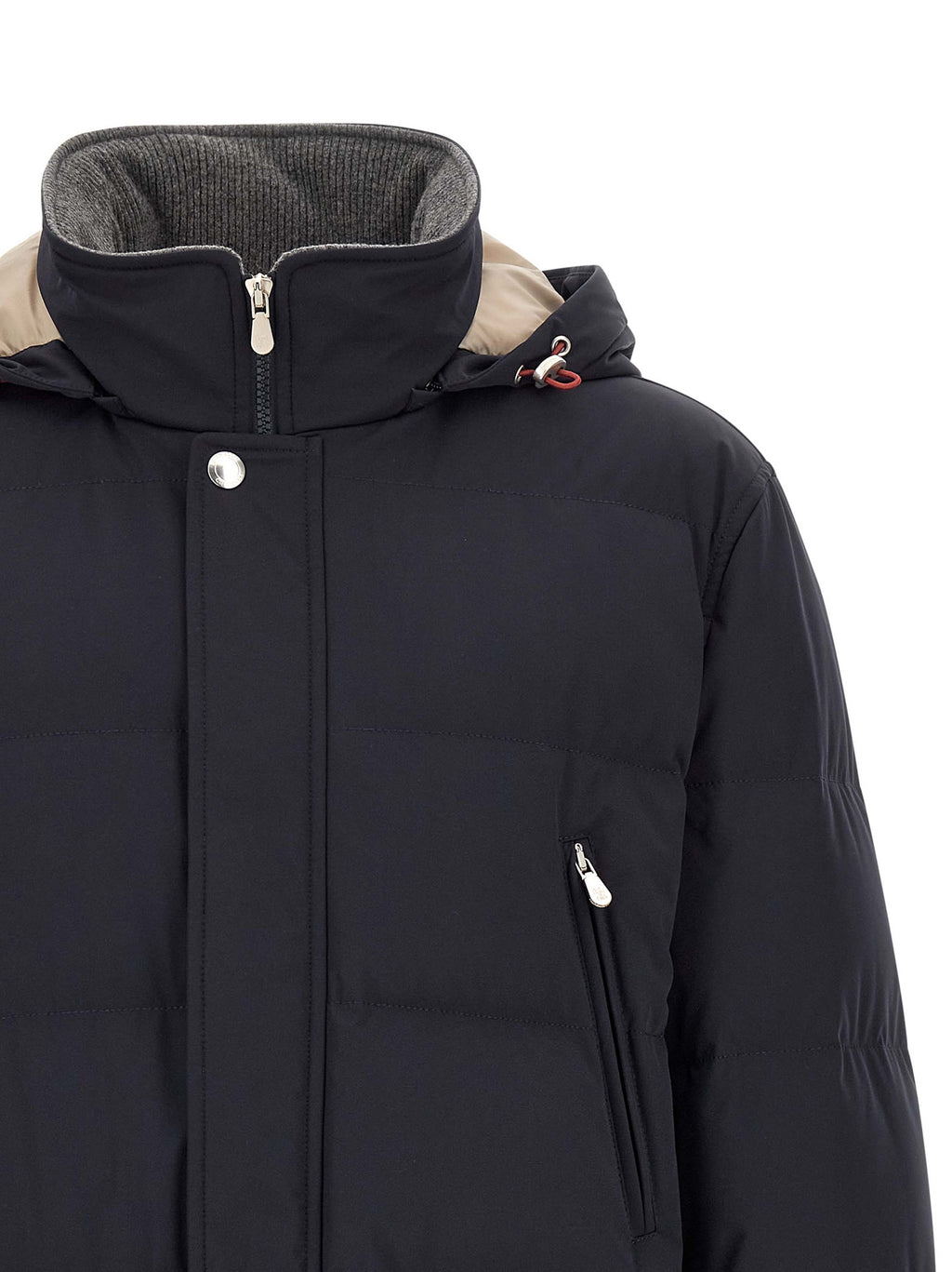Blauer Polyamid-Parka