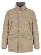 Beige Polyamid-Parka