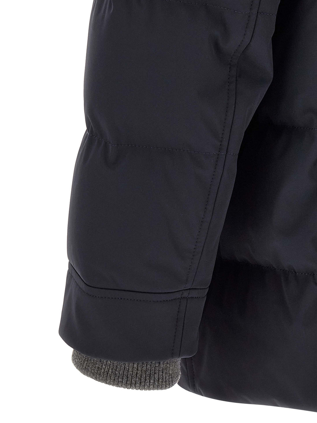 Blauer Polyamid-Parka