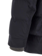 Blauer Polyamid-Parka