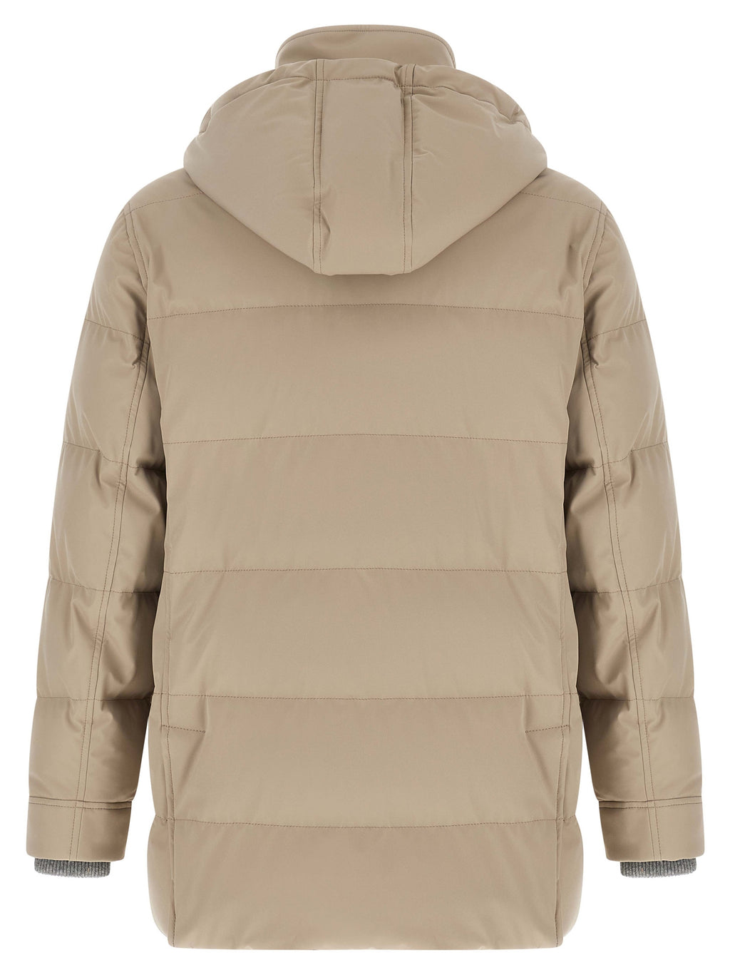 Beige Polyamid-Parka