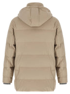 Beige Polyamid-Parka