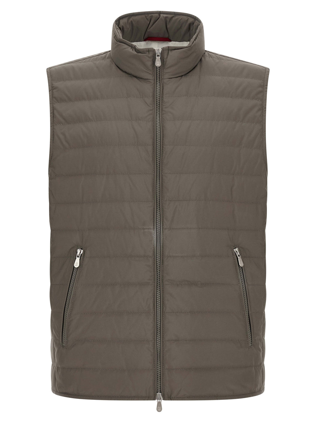 Ärmellose Zweifarbige Polyesterjacke
