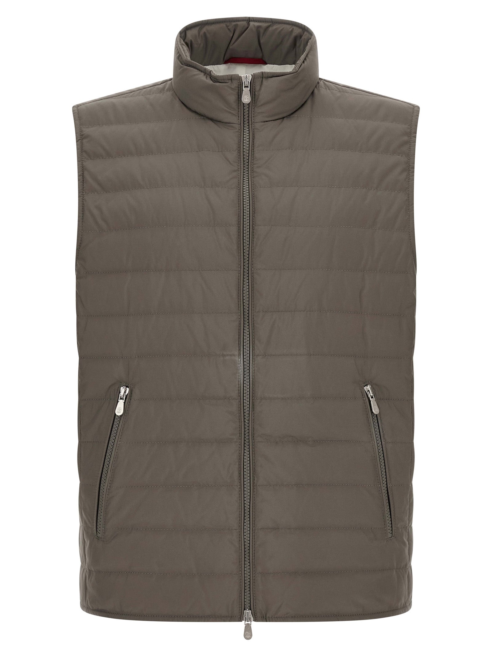Ärmellose Zweifarbige Polyesterjacke