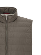 Ärmellose Zweifarbige Polyesterjacke