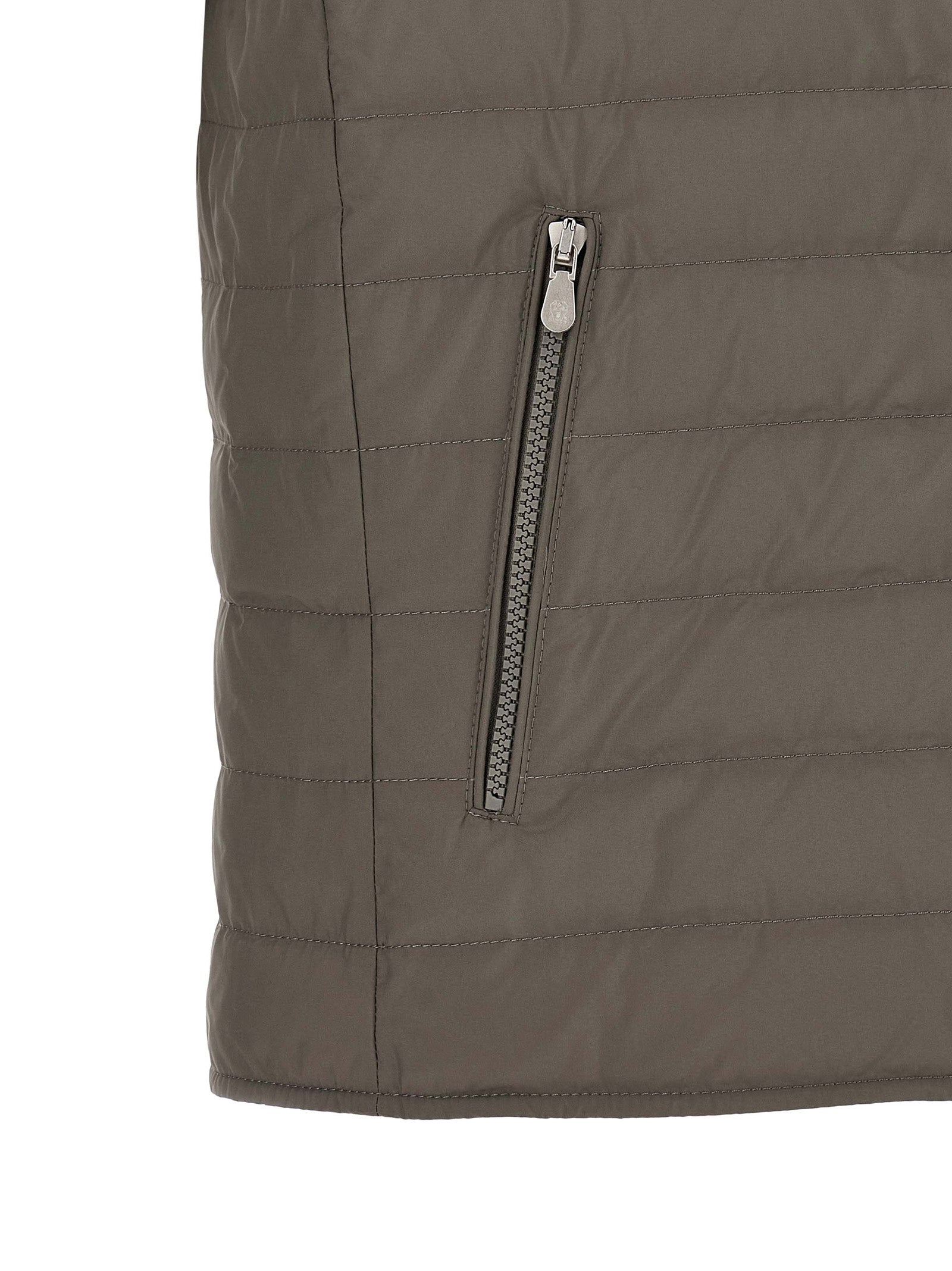Ärmellose Zweifarbige Polyesterjacke