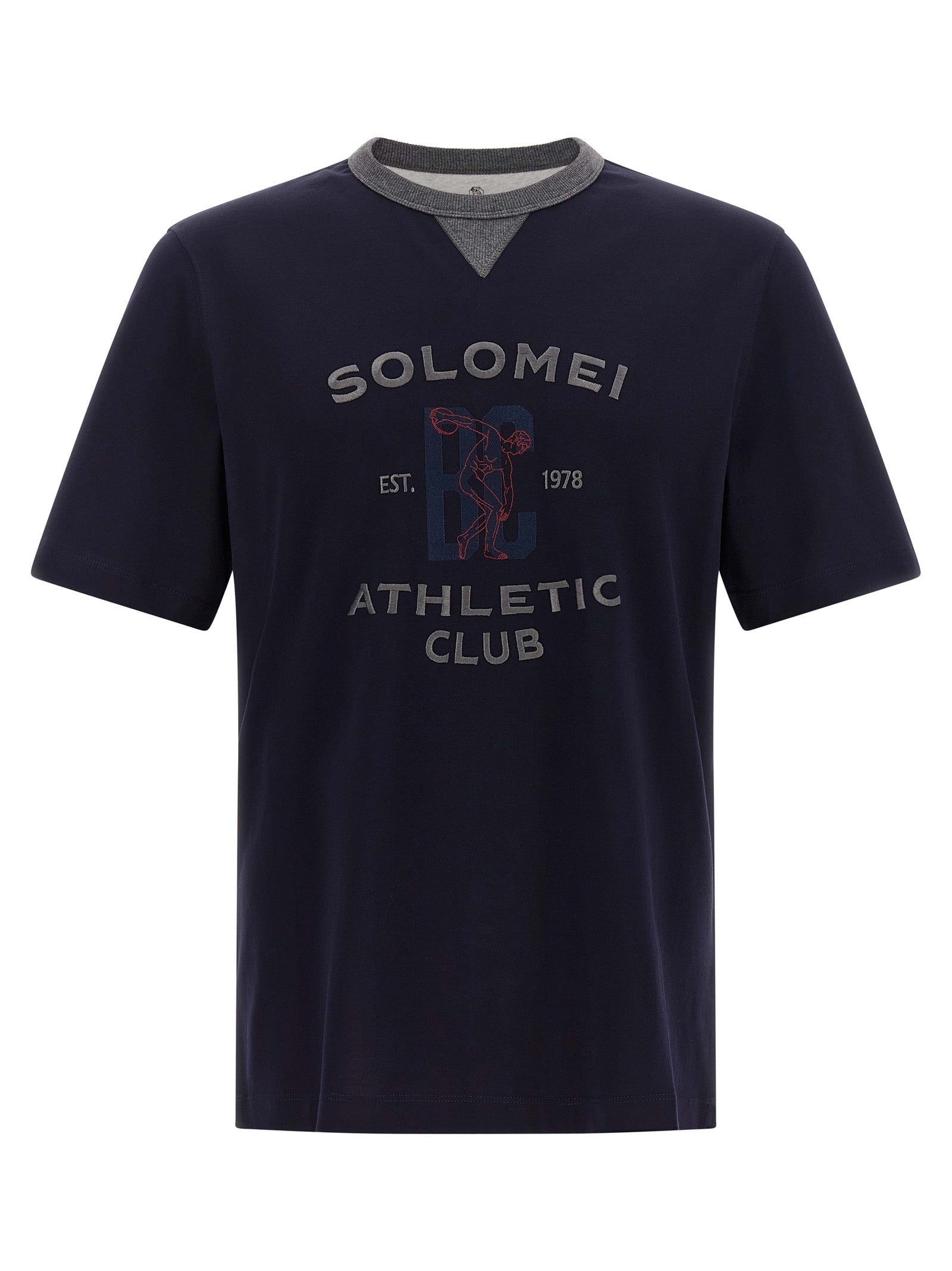 Blaues Baumwoll-T-Shirt