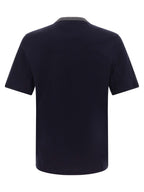 Blaues Baumwoll-T-Shirt