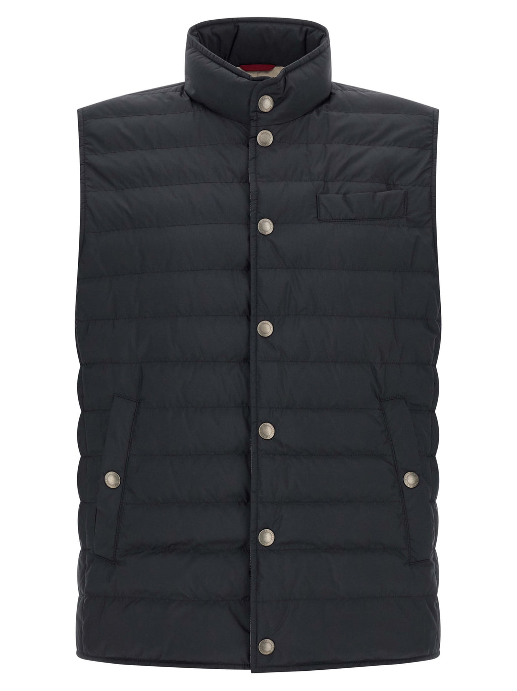 Ärmellose blaue Jacke aus Polyester