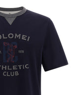 Blaues Baumwoll-T-Shirt