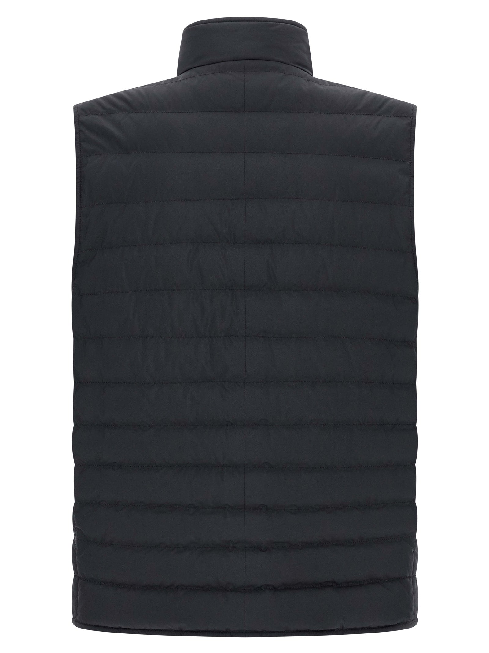 Ärmellose blaue Jacke aus Polyester