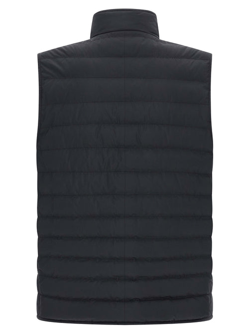Ärmellose blaue Jacke aus Polyester