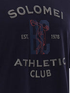 Blaues Baumwoll-T-Shirt