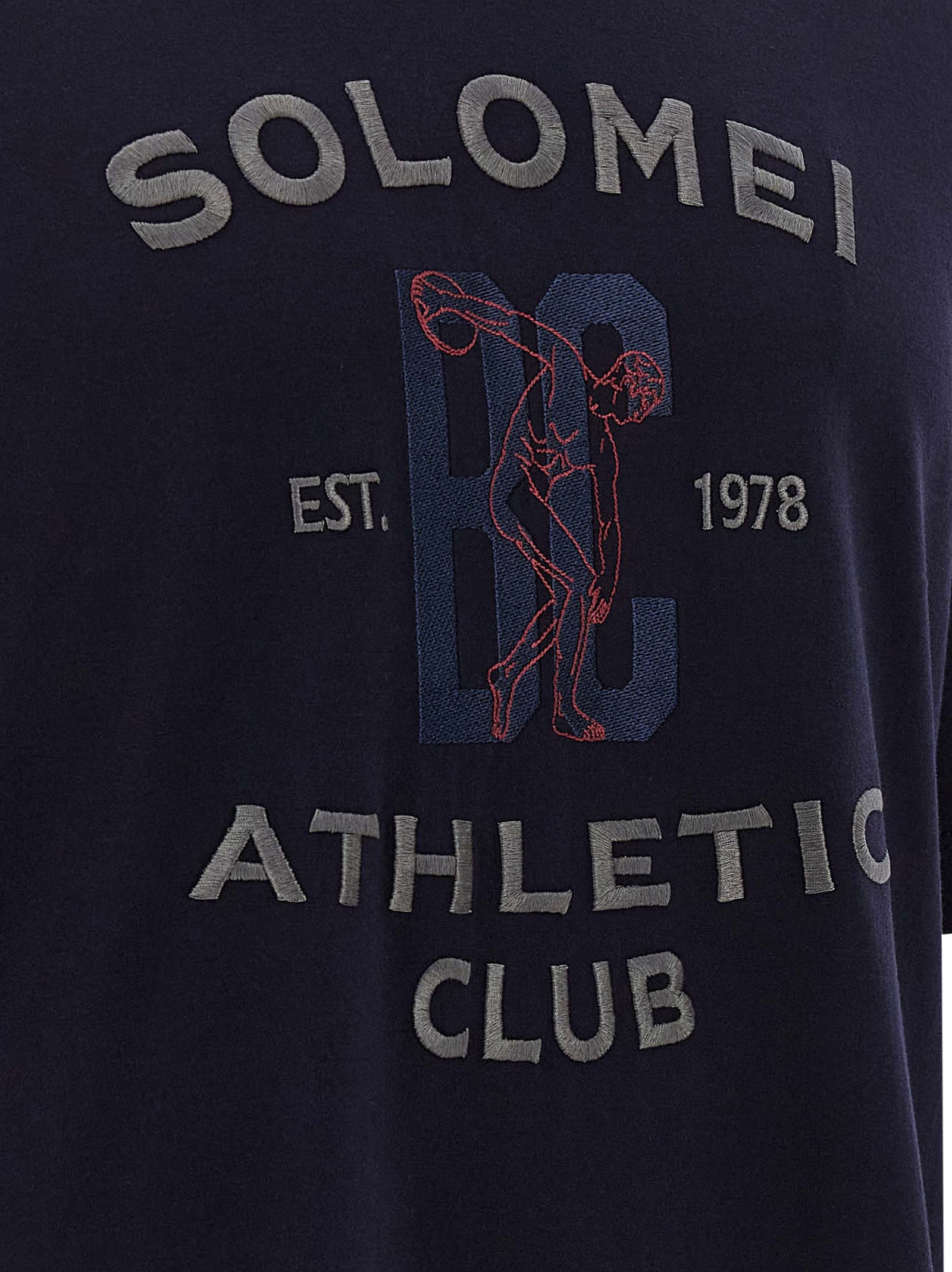 Blaues Baumwoll-T-Shirt
