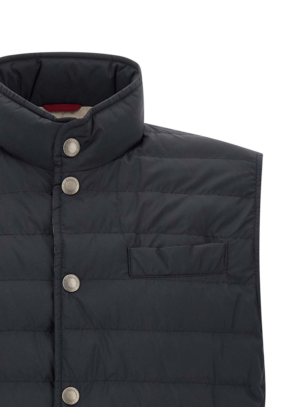Ärmellose blaue Jacke aus Polyester