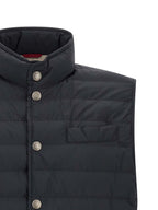 Ärmellose blaue Jacke aus Polyester