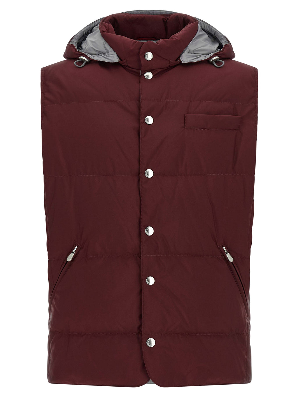 Ärmellose Jacke in Bordeaux aus Polyester