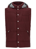 Ärmellose Jacke in Bordeaux aus Polyester