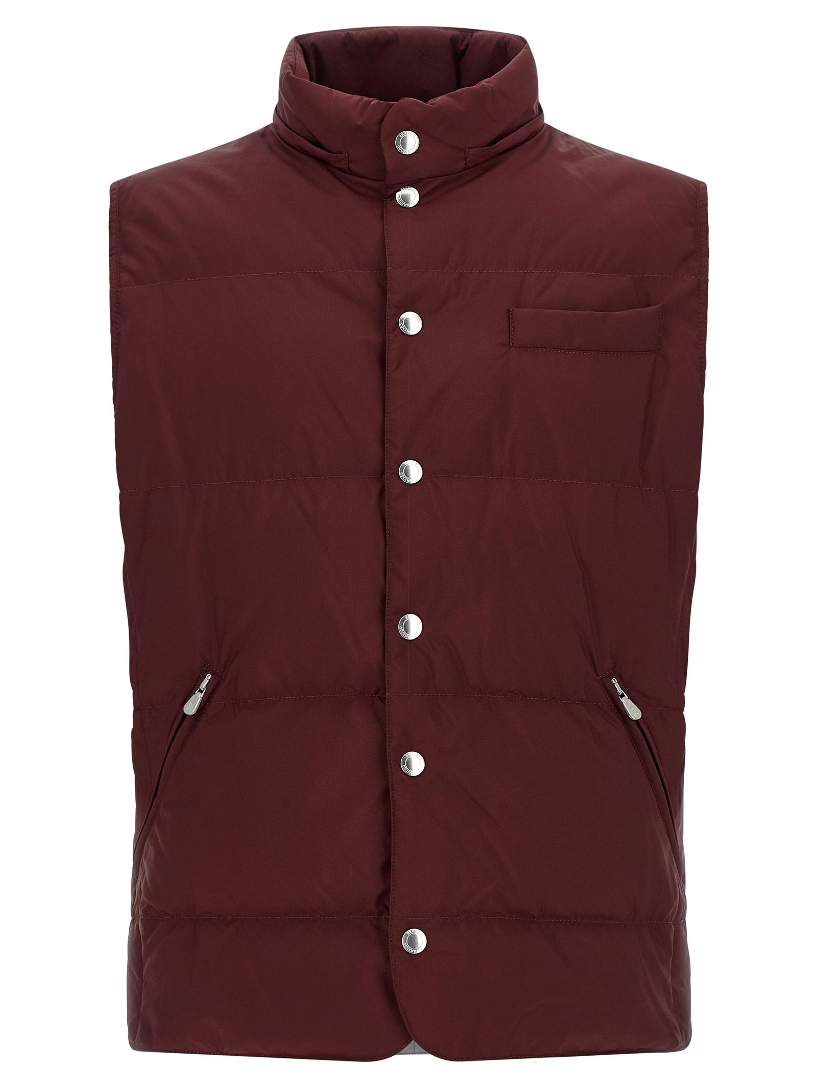 Ärmellose Jacke in Bordeaux aus Polyester