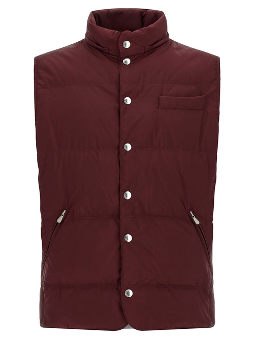 Ärmellose Jacke in Bordeaux aus Polyester