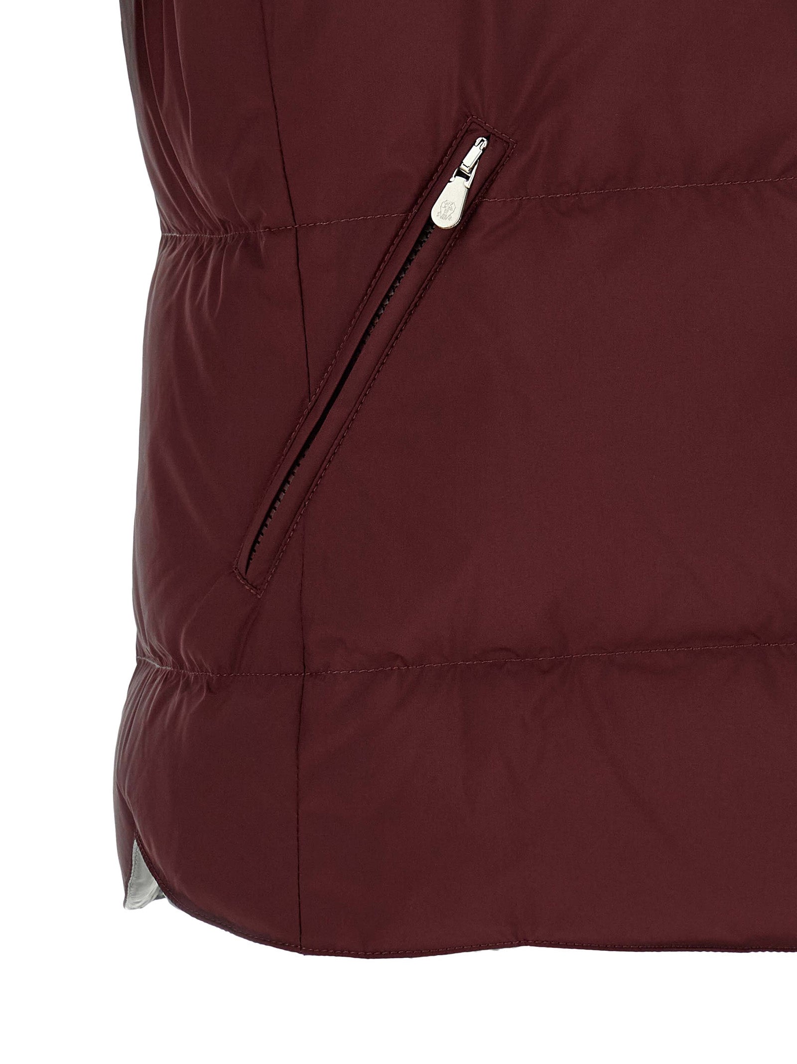 Ärmellose Jacke in Bordeaux aus Polyester
