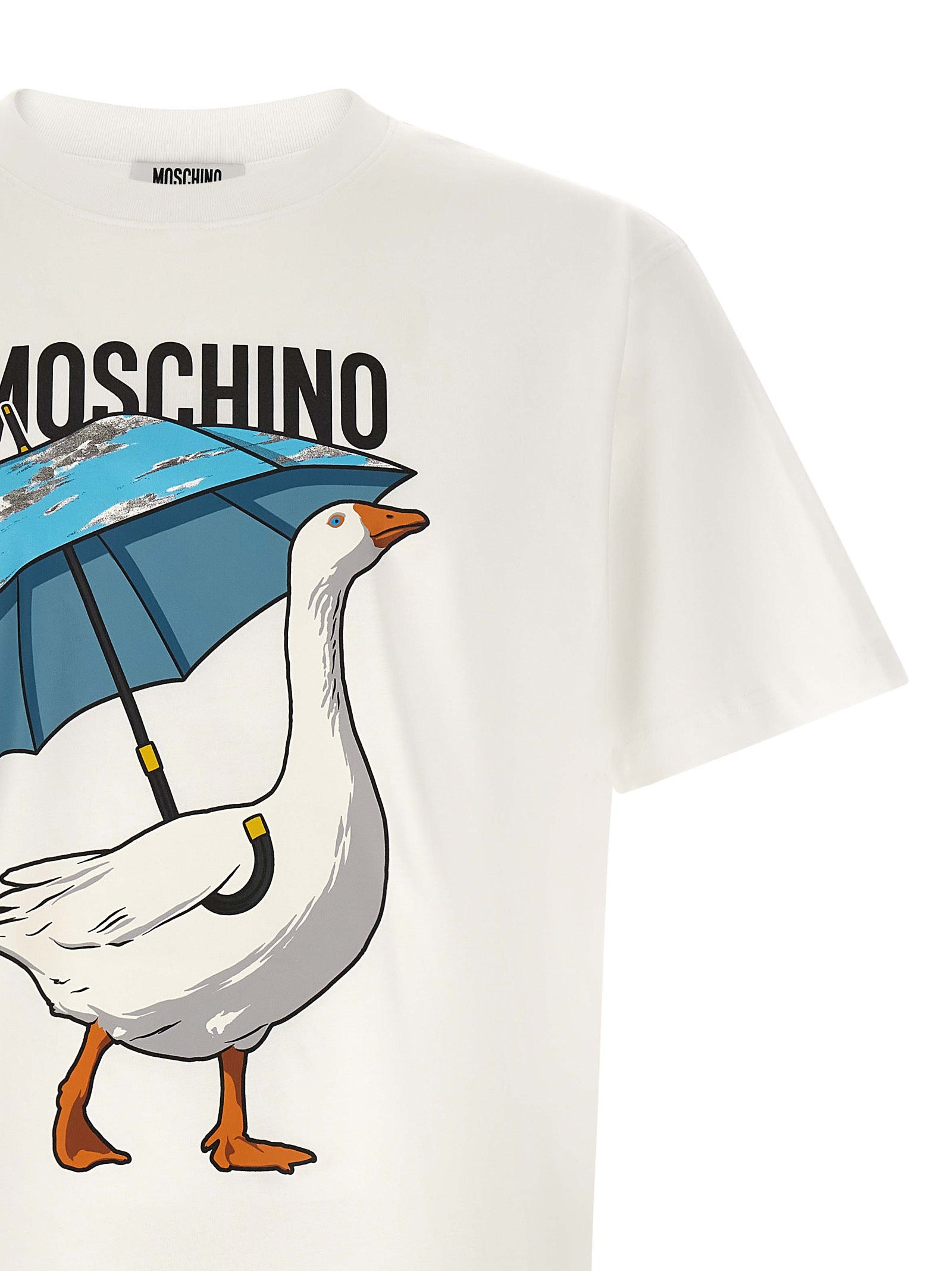 Weißes Baumwoll-T-Shirt