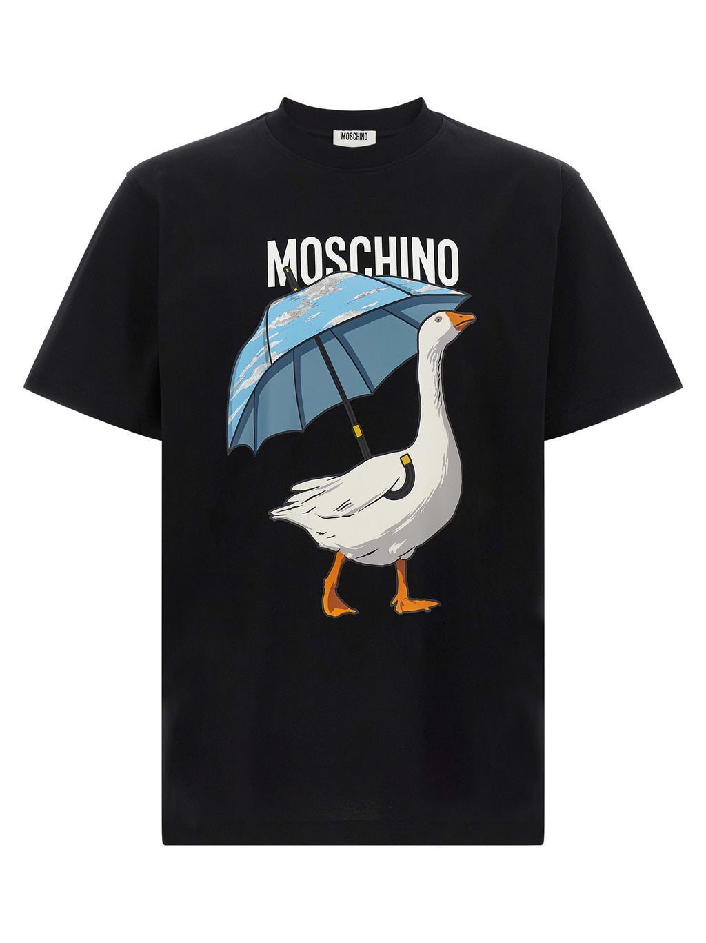 Schwarzes Baumwoll-T-Shirt