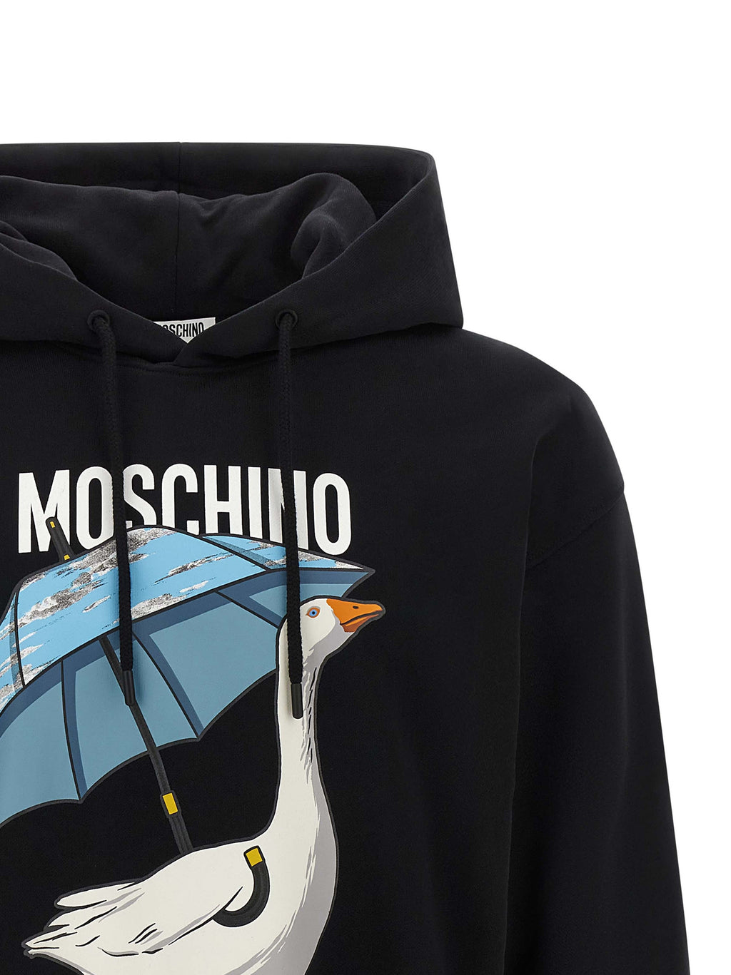 Schwarzer Baumwoll-Sweatshirt