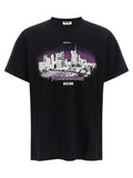 Schwarzes Baumwoll-T-Shirt