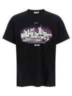 Schwarzes Baumwoll-T-Shirt
