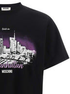 Schwarzes Baumwoll-T-Shirt