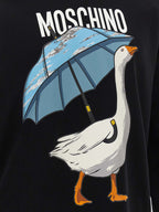 Schwarzer Baumwoll-Sweatshirt