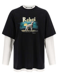 Mehrfarbiges Baumwoll-T-Shirt