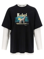 Mehrfarbiges Baumwoll-T-Shirt