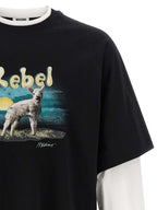 Mehrfarbiges Baumwoll-T-Shirt