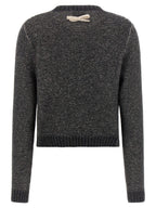 Grauer Wollcardigan