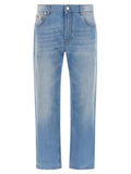 Blaue Jeans aus Baumwolle im geraden Schnitt