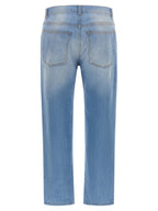 Blaue Jeans aus Baumwolle im geraden Schnitt