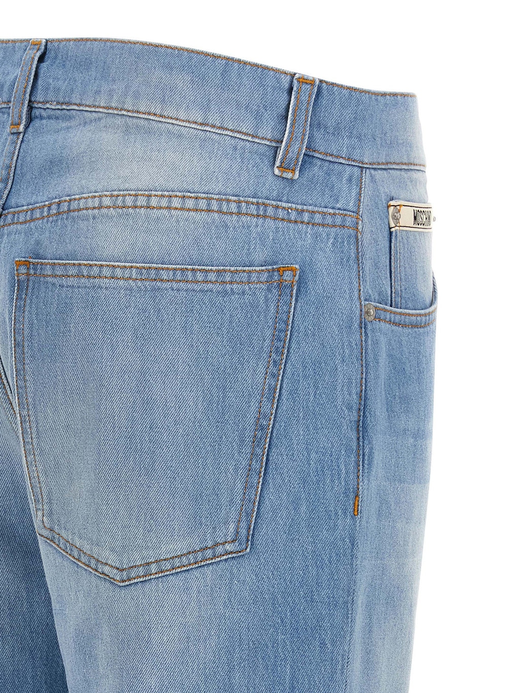Blaue Jeans aus Baumwolle im geraden Schnitt