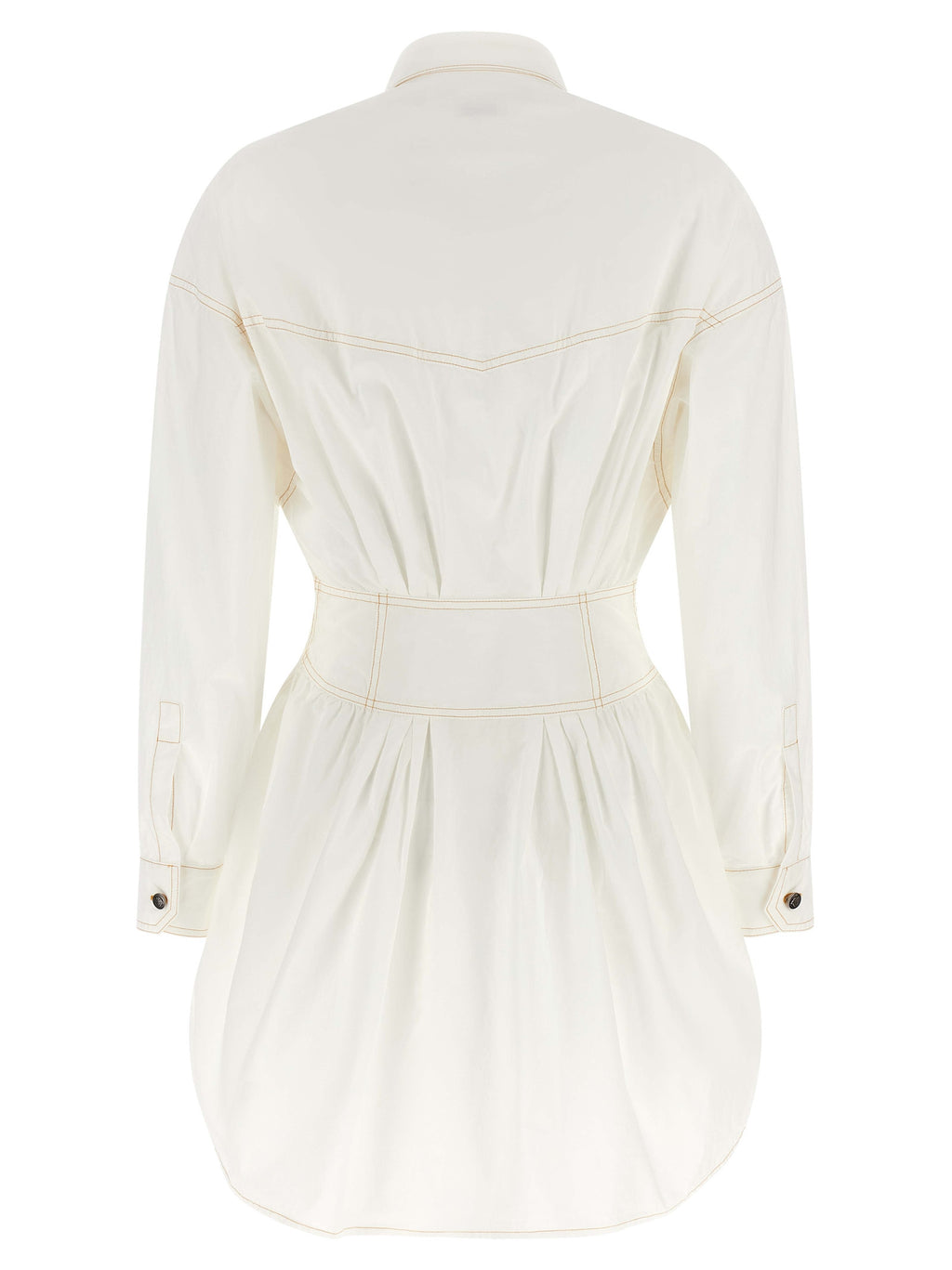 Weißes Baumwoll-Kurzkleid
