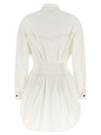Weißes Baumwoll-Kurzkleid