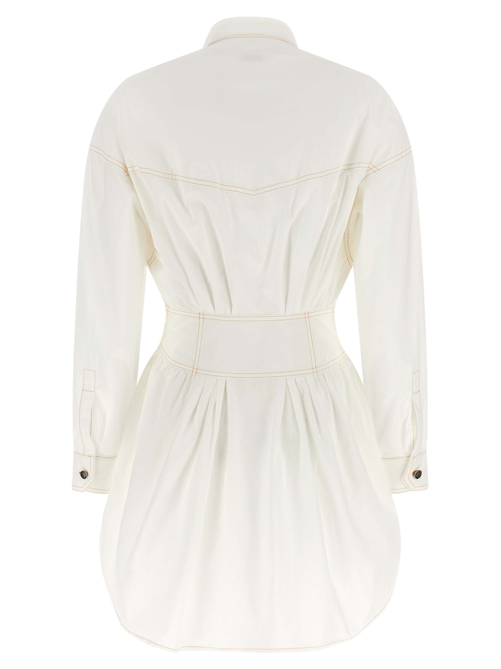 Weißes Baumwoll-Kurzkleid