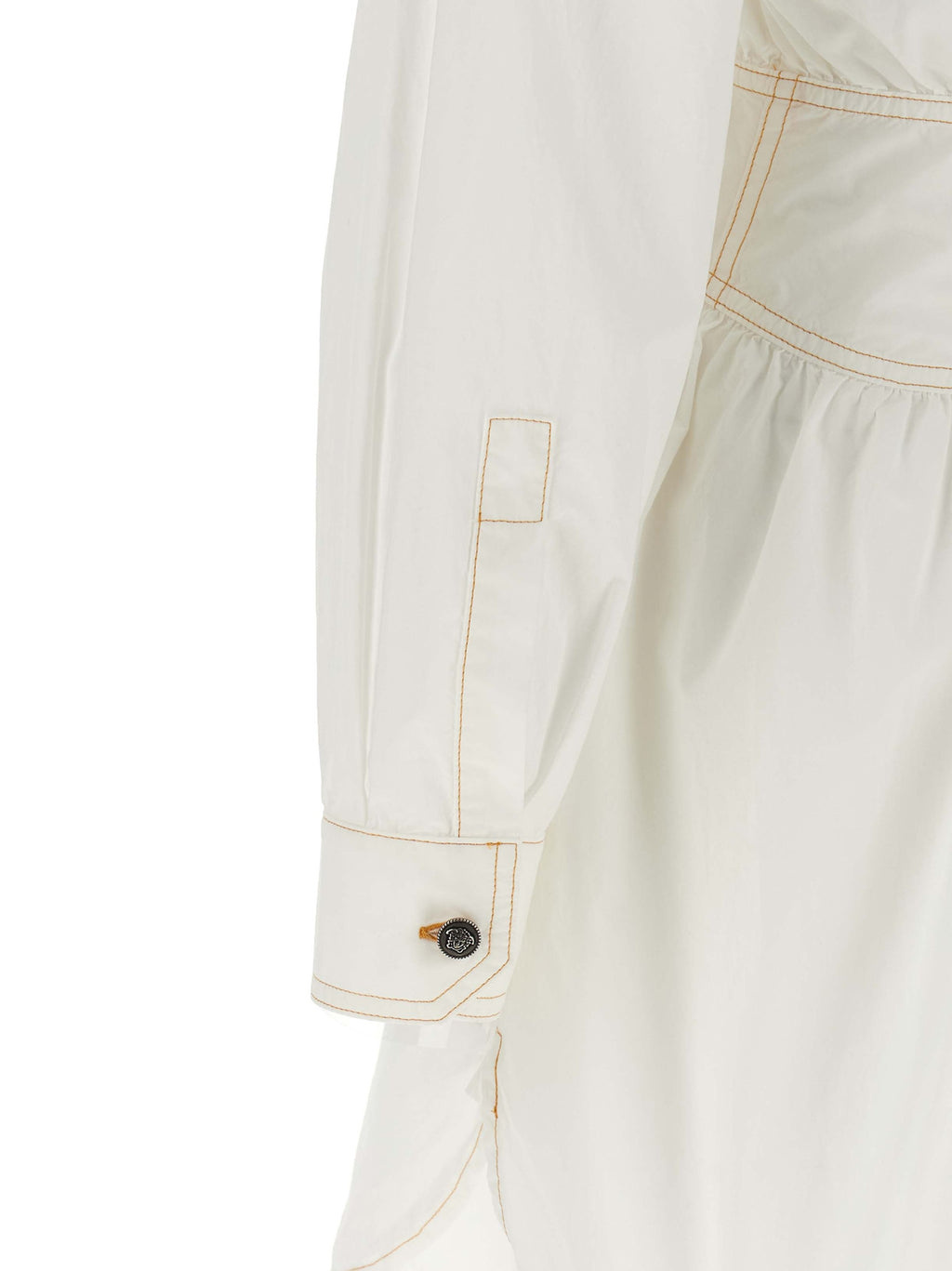 Weißes Baumwoll-Kurzkleid