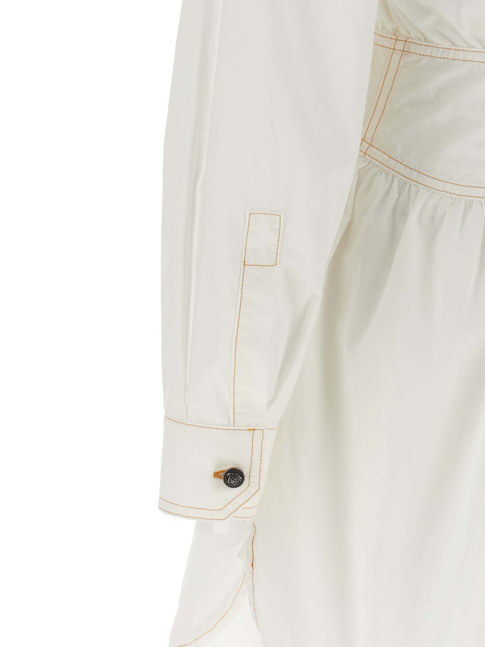 Weißes Baumwoll-Kurzkleid