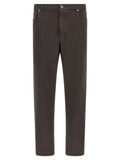 Braune Baumwolljeans mit geradem Bein