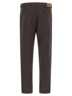 Braune Baumwolljeans mit geradem Bein