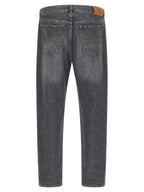 Graue Jeans aus Baumwolle im geraden Schnitt
