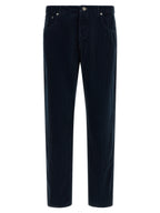 Blaue Baumwoll-Freizeithose