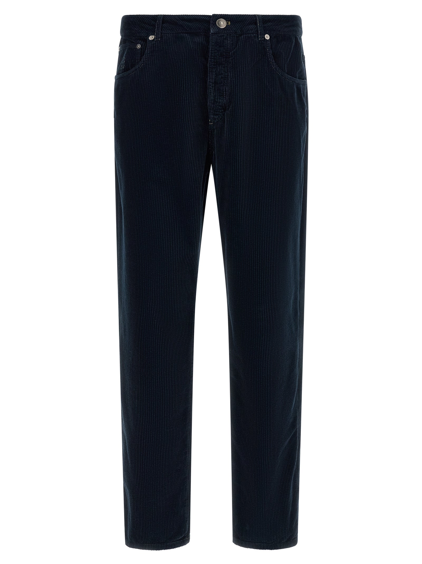 Blaue Baumwoll-Freizeithose