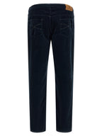 Blaue Baumwoll-Freizeithose